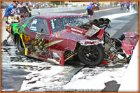 Ray Commisso Pro Mod Camaro After Crashing And Fire Out