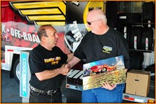 Camp Stanley presented Mickey Thompson Motorsports Manager Carl Robinson A Pro Mod Photo Recognition Award